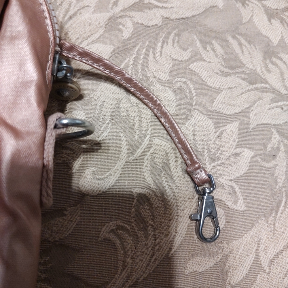 🩷👛🩷(Reduced) Shimmering Kipling Frosted Iridescent Blush Pink Utility Handbag - Picture 11 of 15